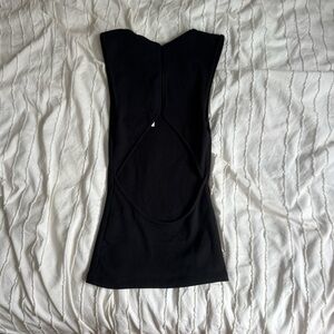 Zara Black back cutout Top